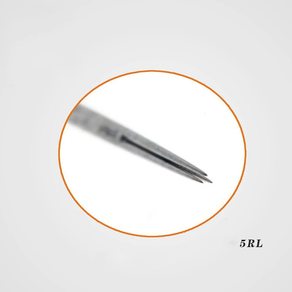 50 шт. Tatoo иглы круглый вкладыш одноразовые нержавеющая сталь машина Needels Percing Tols для тела Ухо Нос 1RL 3RL - Габаритные размеры: 5RL