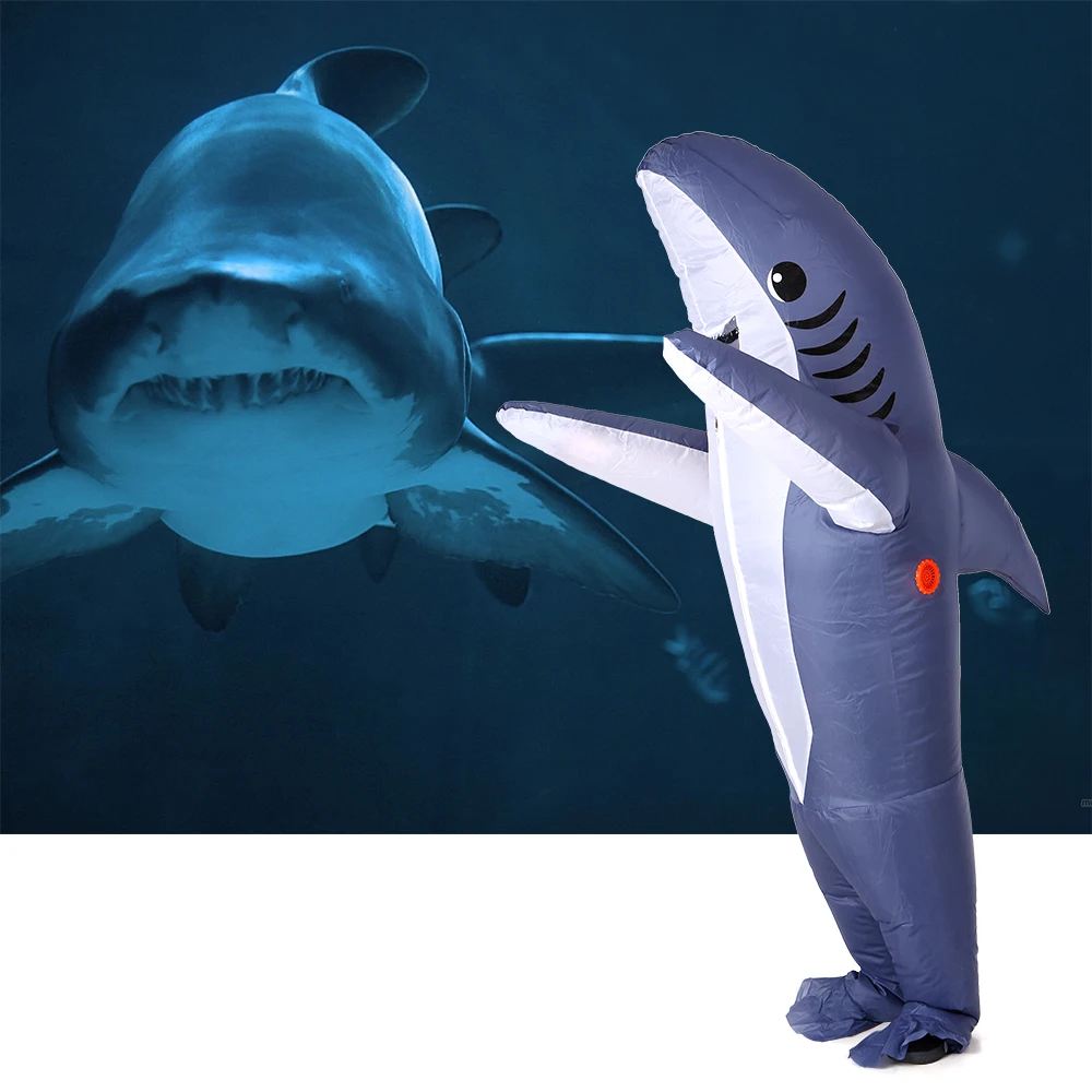 Halloween Cosplay Carnival Inflatable Shark costume Party Costumes for Adults women men Animal cosplay Party Stage Performance