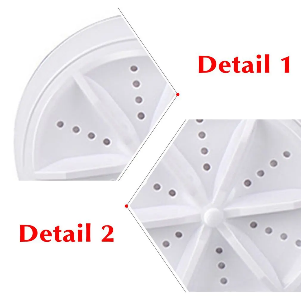 Ultrasonic Turbine Cleaning Machine Portable Folding Mini Turbine Laundry Washing Machine Household USB Washing
