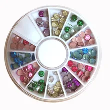 Маникюр 6 цветов заклепки мини круглые 3,0 размер заклепки в коробке Маникюр металлические украшения из сплава оптом
