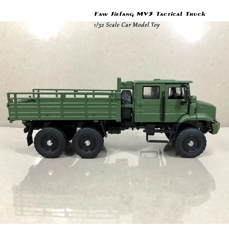 JACKIEKIM 1/36 масштаб военная модель игрушки Faw Jiefang Mv3 Тактический грузовик звук и свет автомобиль из литого металла модель игрушки для подарка/детей