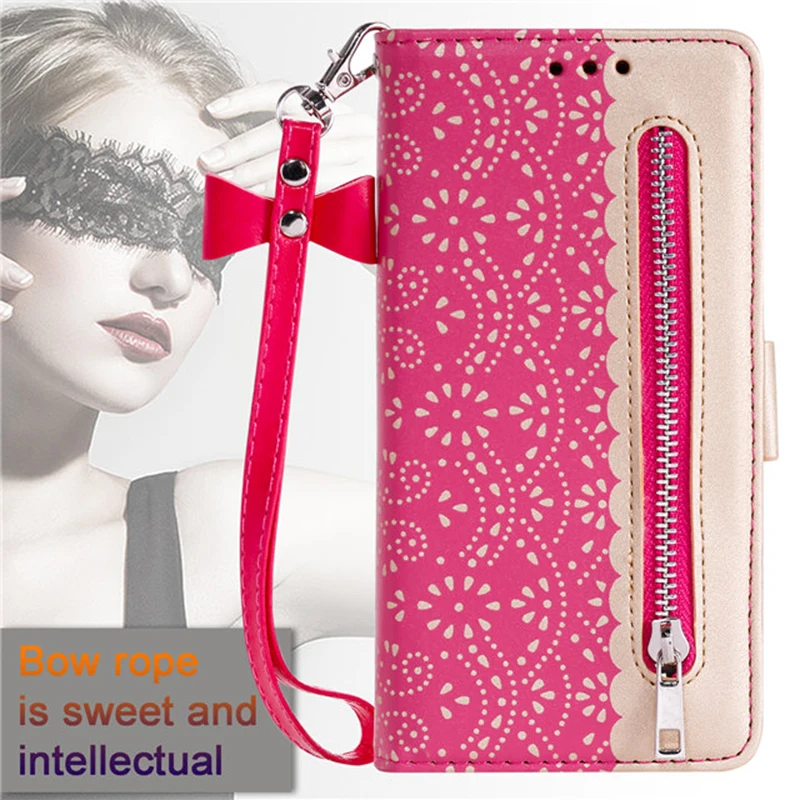 

3 In 1 for Huawei P20 Lite shiny leather zipper wallet phone case p20 lite flip cover Etui book cover shell