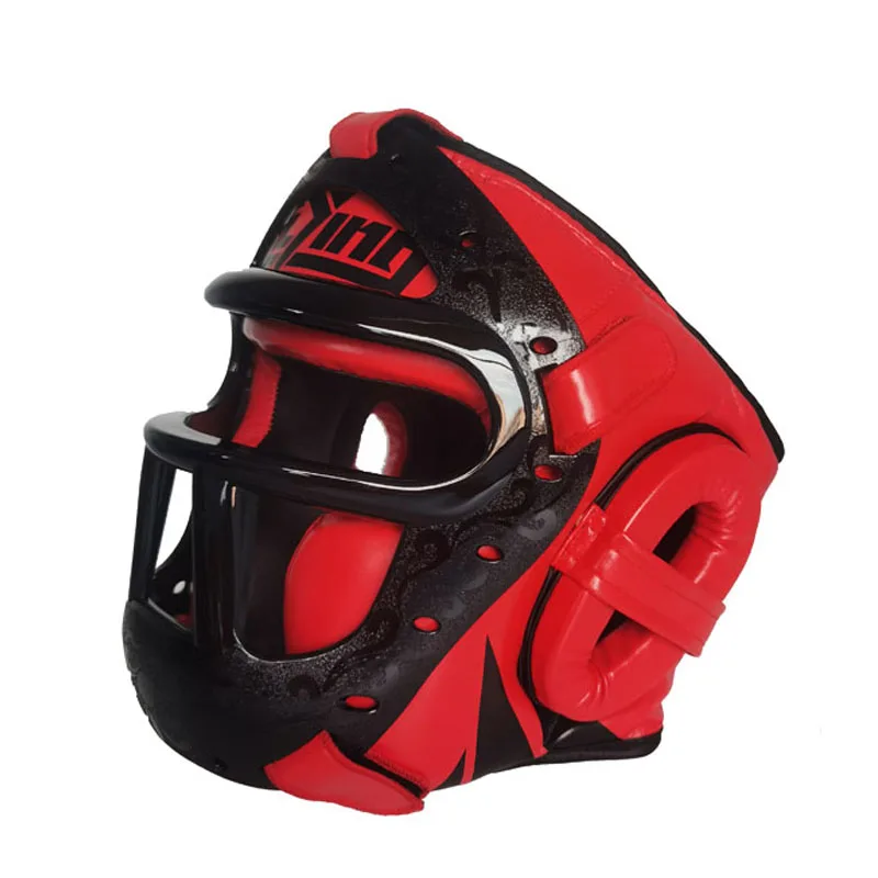 red with mask