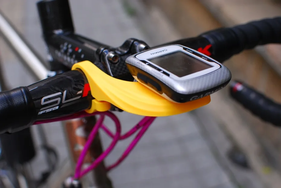 Велосипедный дорожный велосипед держатель для Garmin Edge 200 500 510 800 810 1000 компьютерный руль gps преобразования сиденья 25,4 мм/31,8 мм - Цвет: Цвет: желтый