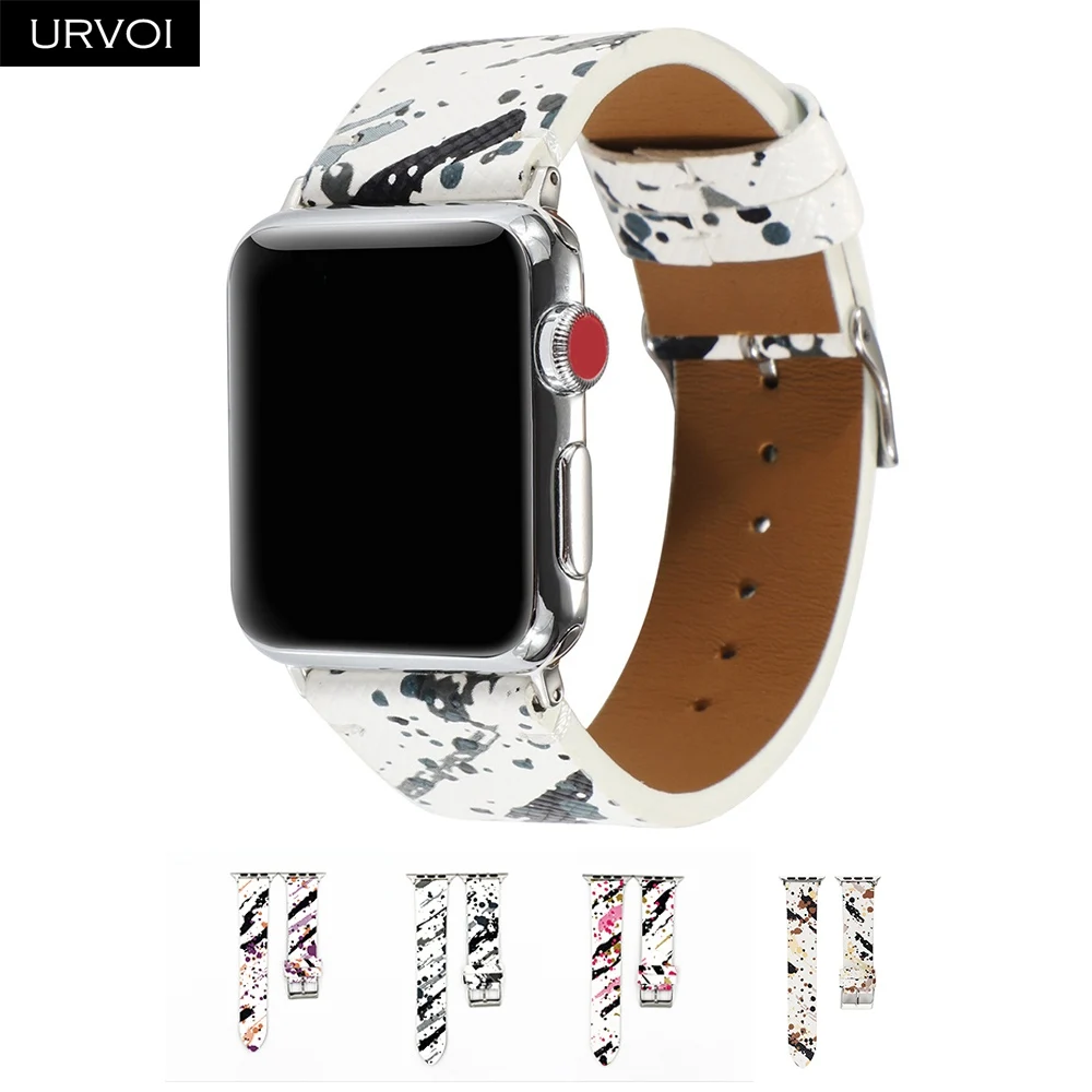Ремешок URVOI для Apple Watch series 6 SE 5 4 3 2 1 ремешок из микрофибры с рисунком граффити iWatch