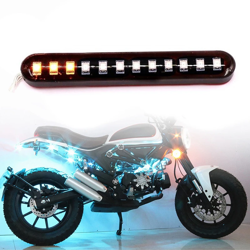 Желтый светодиодный светильник для мотоцикла 2835SMD с последовательным потоком сигнала поворота 3000K