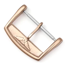Elegant Stainless Steel Watch Clasp in Silver and Gold - 14mm (Rose gold)