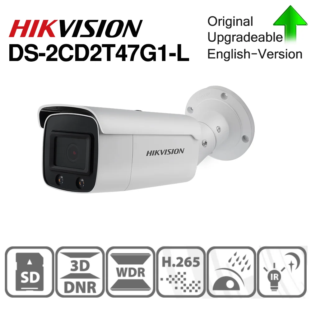Камера видеонаблюдения Hikvision H.265 оригинальная цветная Vu DS 2CD2T47G1 L 4 МП пуля все