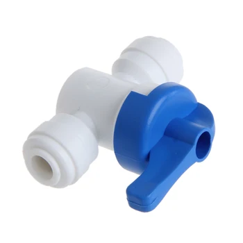 

Ball Valve 6mm 1/4\" Tube OD Port Plastic Water System Loop Connector C6UC