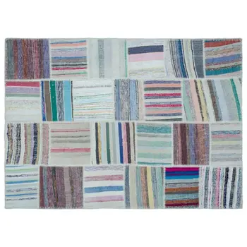 

Handmade Multicolor Vintage Patchwork Rug Area Rug 160x222 Cm-5'3''X7'3''