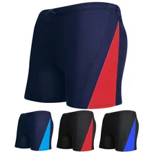 Мужские плавки для плавания размера плюс, быстросохнущие удобные дышащие эластичные плавки в стиле пэчворк, мужские плавки, размеры s, XL, XXL, XXXL