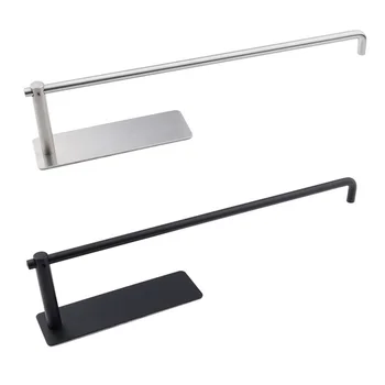 

Stainless Steel Towel Rack Bathroom Wall-mounted Paper Roll Holder Household Kitchen Cabinet Shelf Rack