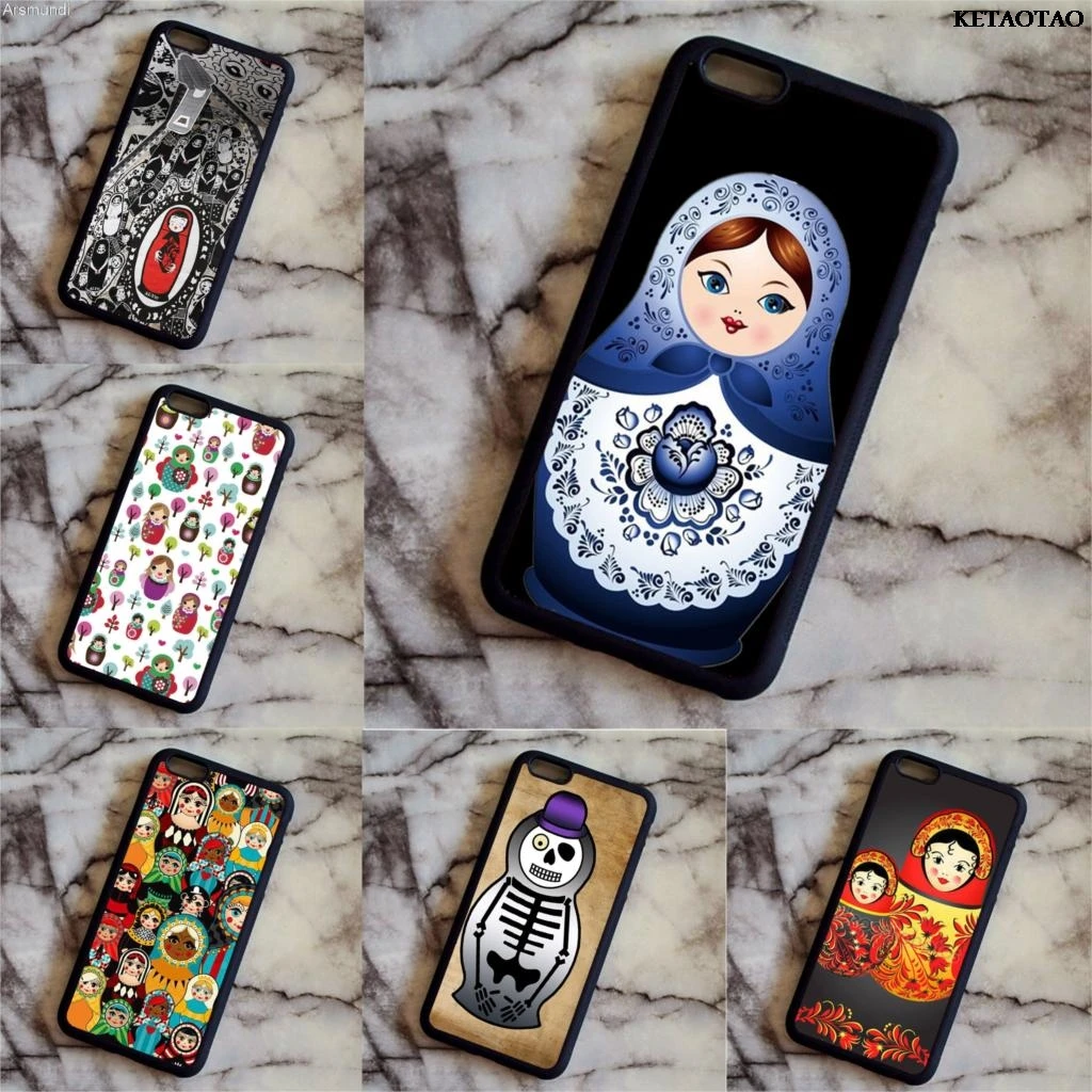 KETAOTAO Carino Bambole Russe Matriochkas чехлы для телефонов iPhone 6 7 8 Plus X Чехол Мягкий ТПУ резиновый