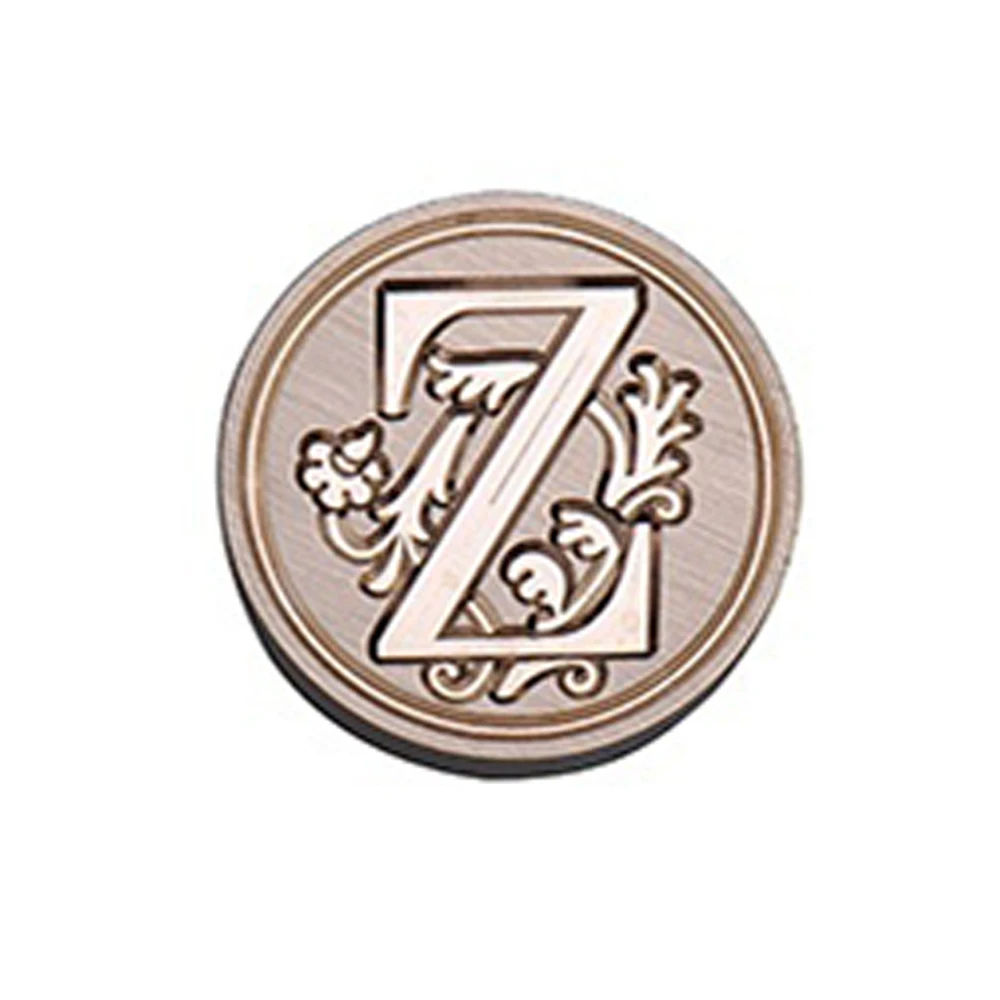 Z Sealing Stamp Letters Brown Customize Vintage Envelope Candle Seal Fire Candle Seal European Alphabet A-Z 1 Set Logo Decor - Цвет: Z
