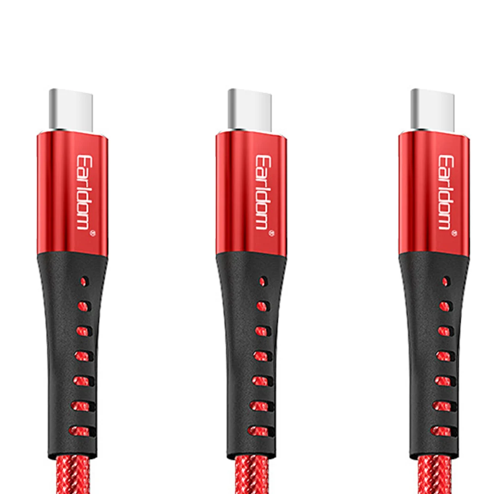 FDBRO Quck зарядный Micro USB кабель для samsung usb type-C кабель для huawei для Xiaomi Дата-кабель USB для Iphone 6 7 XS телефонный кабель - Цвет: For Type C Red