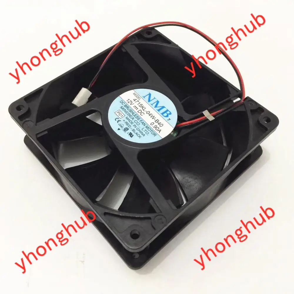 

NMB-MAT 4715KL-04W-B40 P01 P00 DC 12V 0.90A 120x120x38mm 2-wire Server Cooler Fan