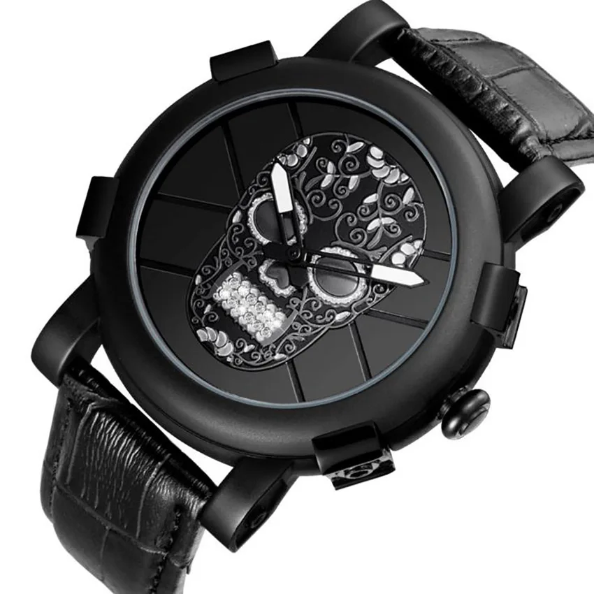

SKONE Luxury Brand Men Analog Leather Sports Watches Men's Army Military Watch Male Date Quartz Clock Relogio Masculino 2019