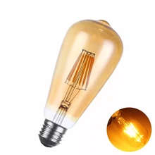 

New St64 Filament Bulb Brown 4w Retro Tungsten Lamp Led Three-Dimensional Luminous Nipple Bubble E27 Eggplant Translucent Bulb