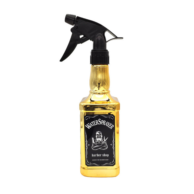 Hairdressing Spray Bottle Salon Barber Hair Tools Water Sprayer Retro Whiskey Oil Head Watering Can