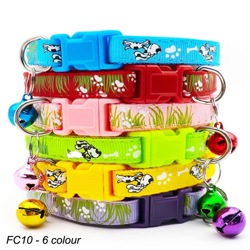 Wholesale 100Pcs Dog Collar With Bell For Dog Adjustable Pet Product Accessories Buckles Cat ID Tag Bow Ties Rabbit Neckties 