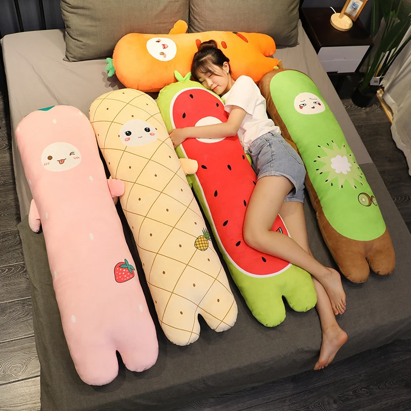 

New Hot 70/100/140CM Fruit Pillow Cushion Plush Fruit Pad Pillow Chair Sofa Pillow Doll Bed Sleeping Long Girls Birthday Present