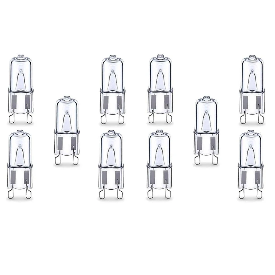G9 230V 40W Halogen Bulb Clear Glass G9 High Temperature 2900K Warm Light Oven Light Refrigerators Ovens 10 pcs