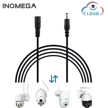 INQMEGA черный белый 1,6 м DC 12 В удлинитель 5,5 мм* 2,1 мм Женский Мужской Шнур Питания Провод для CCTV камеры бытовой техники