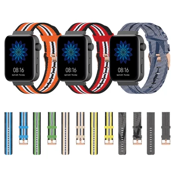 

Denim nylon strap For Xiaomi Watch Band watchband for Miwatch Smartwatch replace wristBand Bracelet Accessories