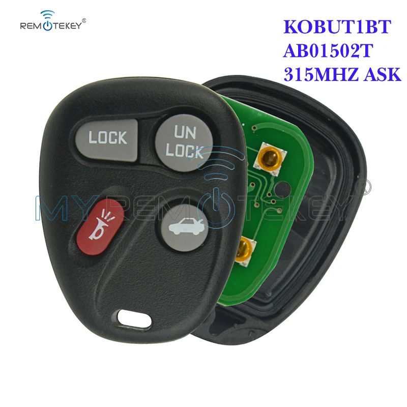 Пульт дистанционного управления Remtekey KOBUT1BT 4 кнопки 315 МГц AB00204T для GM Buick Chevrolet Pontiac