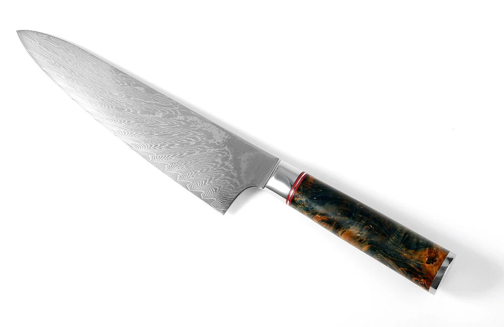 XITUO Дамасская сталь Vg10 набор кухонных ножей нож для суши утилита Gyuto Высококачественная смола цвет деревянной ручкой кухонные инструменты для приготовления пищи