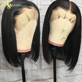 

Wigleader Summber Short Bob Cut Preplucked Lace Front Wigs Middle Part 150% Glueless Lace Frontal Wigs blunt Cut Bob Hair Wigs