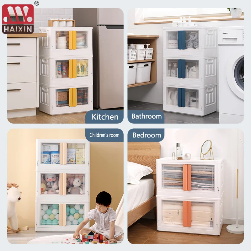 Bedroom 5 Layers Drawer Type Doll Clothes Storage Cabinets Plastic With  Locker