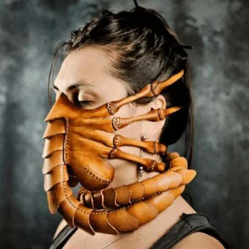 

Cosmask Halloween Scorpion Mask Anime Mortal Kombat Scorpion Resin Mask Face Worm Mask Garage Kits Latex Cosplay Mask For Party