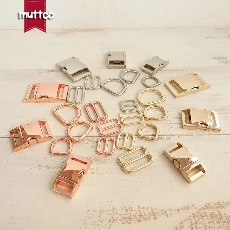 (metal buckle+adjust buckle+D ring) Environmental plated metal buckle Zinc Alloy 15 20 25mm diy dog collars accessory 3 colours | Дом и сад