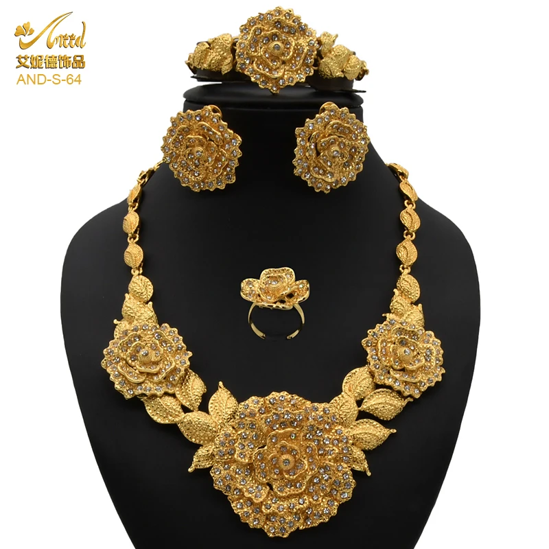 Party Wedding Dubai Gold Color Jewelry 
