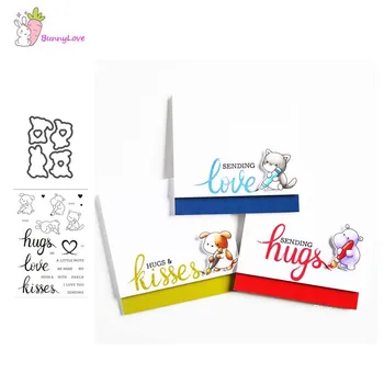 

Love notes Metal cutting dies and Clear Stamps Transparent Silicone Seal for DIY scrapbooking photo album Decorative