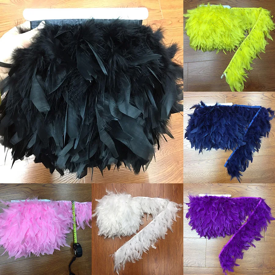 2M - Cinta De Plumas De Ganso Sumergidas Para Manualidades, Costura