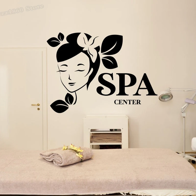 

Наклейка на стену для спа-салона, наклейка на стену с цитатой для спа-салона, Женская Наклейка на стену для салона красоты, украшение для спа-центра, Виниловая наклейка B952