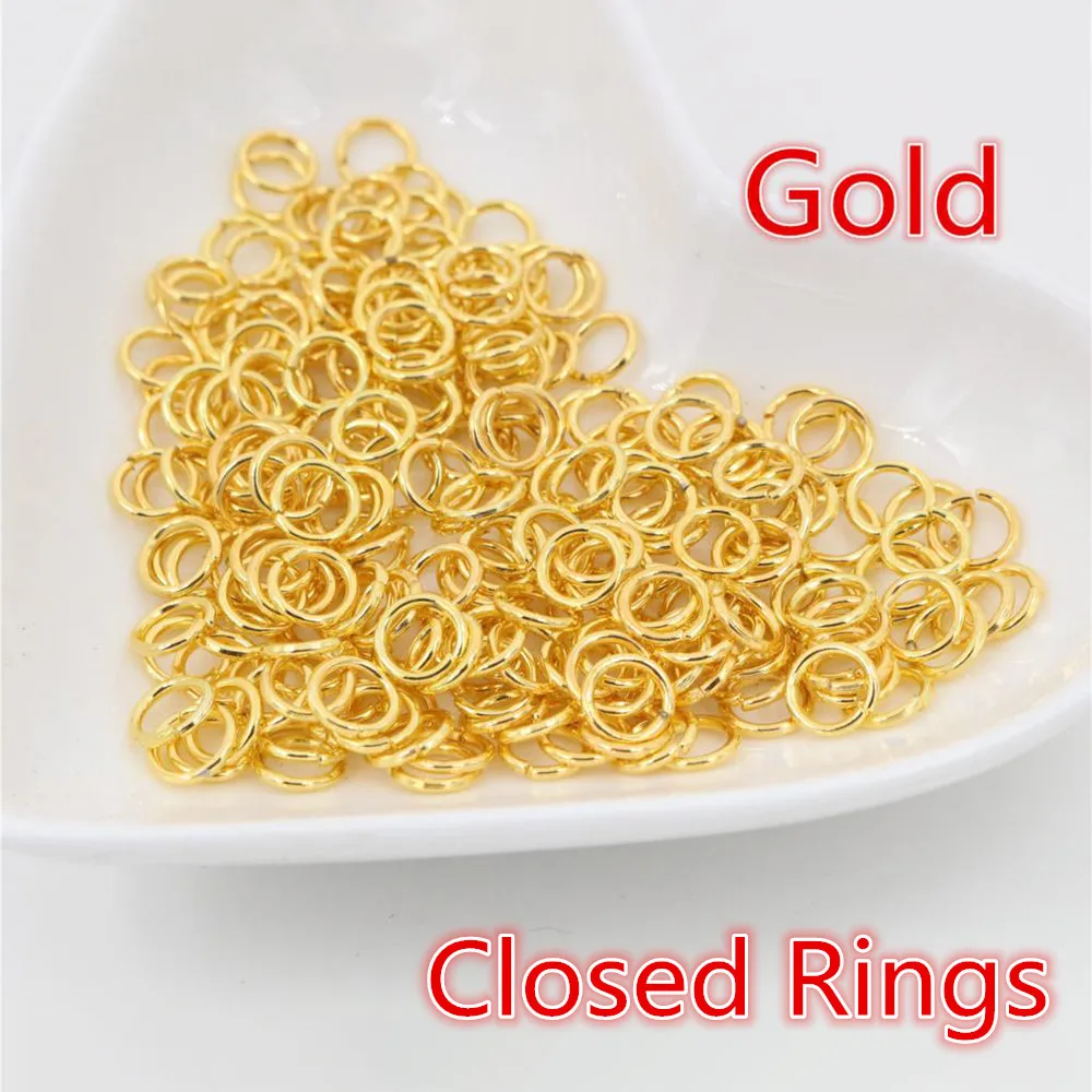 200pcs 3/4/5/6/7/8/10mm Metal DIY Jewelry Findings Closed/Open Single Loops Jump Rings & Split Ring for jewelry making 