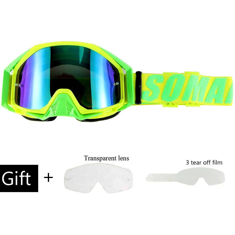 Очки для мотокросса MX внедорожные ATV DH MTB Dirt Bike мотоциклетные шлемы очки лыжные спортивные очки маска мото очки наборы - Цвет: F
