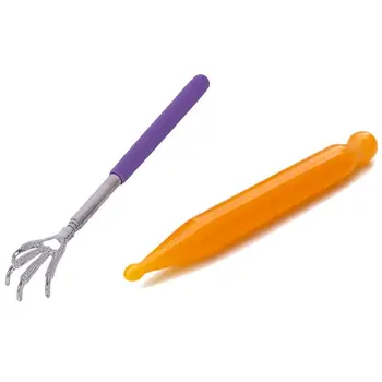 

Traditional Relax Thai Foot Massage Reflexology Stick Tool Yellow & Eagle Claw Paw Telescopic Ultimate Stainless