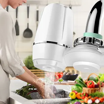 

New Kitchen Water Filter Tap Faucet Water Purifier Activated Carbon Washable Ceramic Percolator Reduce Chlorine Odor Contaminant