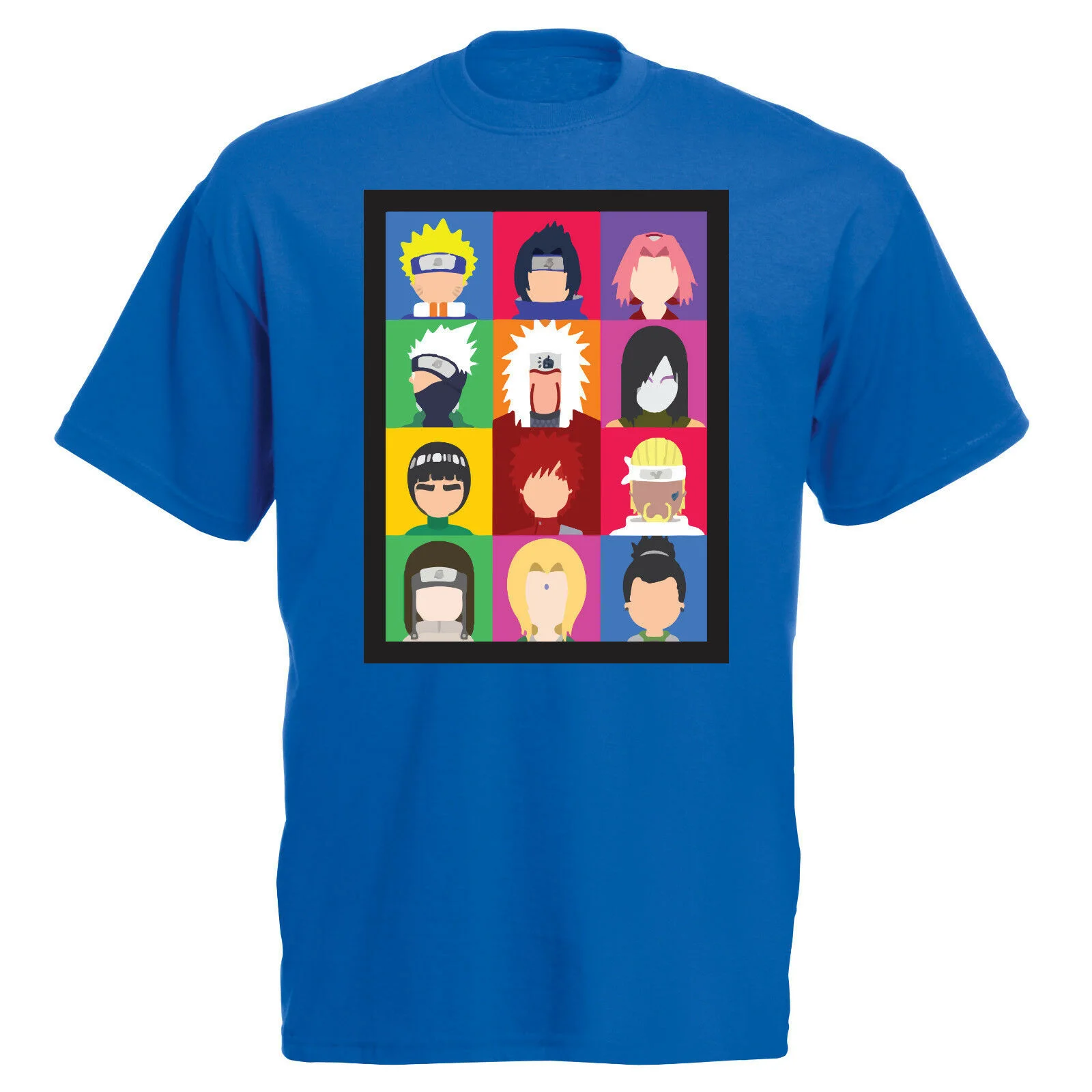 Naruto Character Picture T-shirt Sasuke Uchiha Sakura Haruno Tsunade Male Hip Hop funny Tee Shirts cheap wholesale |