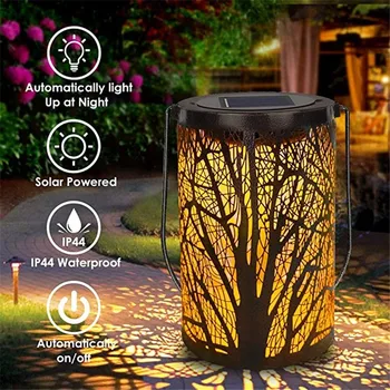 

Solar Light Outdoor Lighting Retro Lantern Hanging Solar Lamp For Garden Decorative Waterproof Landscape Lamp