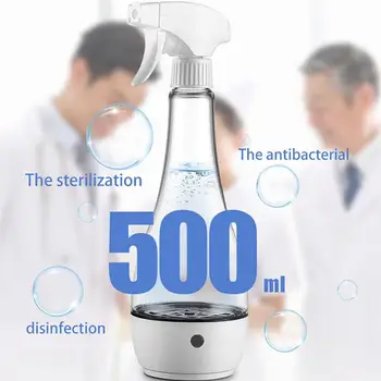 

Portable Disinfection Water Maker Machine Sodium Hypochlorite Generator Spray Bottle 500ml for Travel Home Use