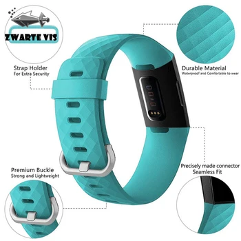 

TPE Environmental Protection Strap For Fitbit Charge 3 Watch Straps 12 Colors For Fitbit Charge3 Strap Sports Waterproof Strap