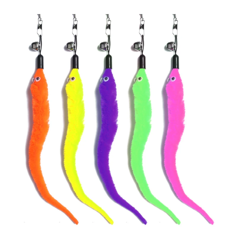 

Funny Cat Toys Fishing Stick Feather Interactive Telescopic Rod Pets Classic Toys Cat's Feather Stick With Bells Pets Supplies