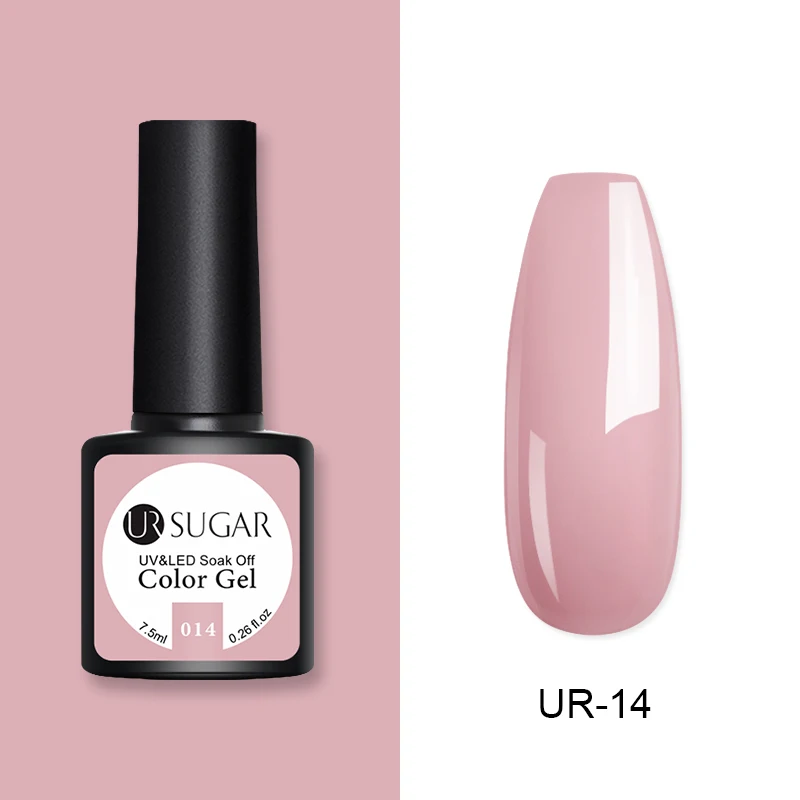 Ur Sugar 7,5 мл Блестящий Гель-лак для ногтей розовое золото блестящий Блестящий Гель-лак замачиваемый УФ-Гель-лак светодиодный дизайн ногтей DIY - Цвет: 14