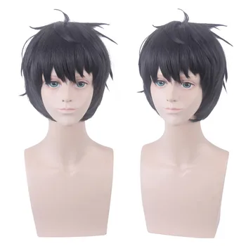

Anime Invented Inference Sakuragawa Kurou Black Short Wig Cosplay Costume Heat Resistant Synthetic Hair Party Cosplay Wigs