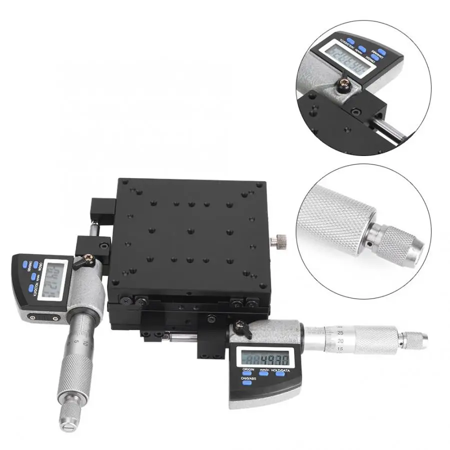 SEMXY100-AS Микрометрическая платформа с цифровым отображением 100x100 мм 0,002 мм линейная сценическая платформа микрометрический внутренний крест роликового типа